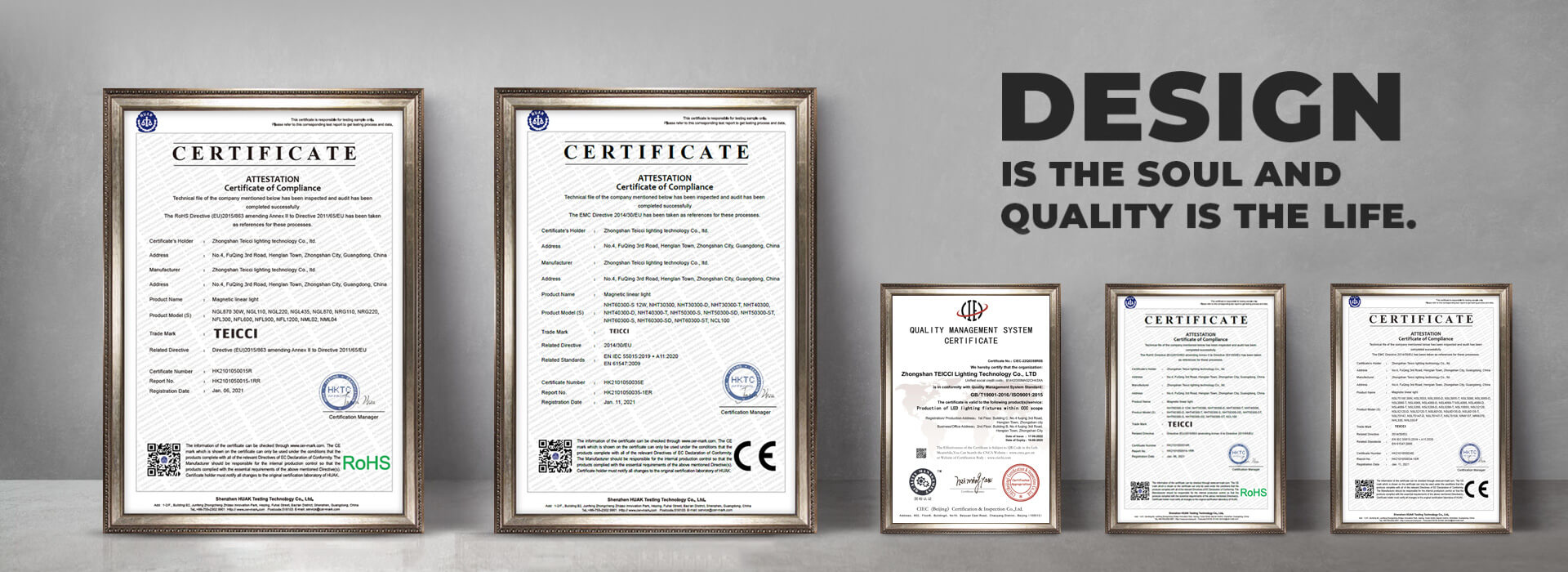 Magnetic Track Light certificate