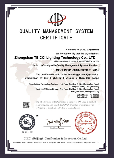 professional magnetic linear light certificate